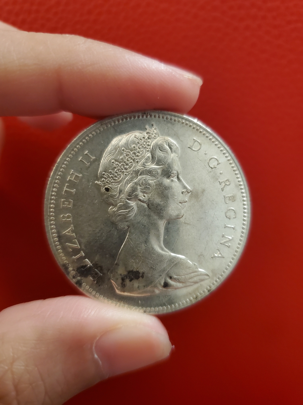 Vintage Silver Women's Accessory Coin Pendant 1966 Dollar
